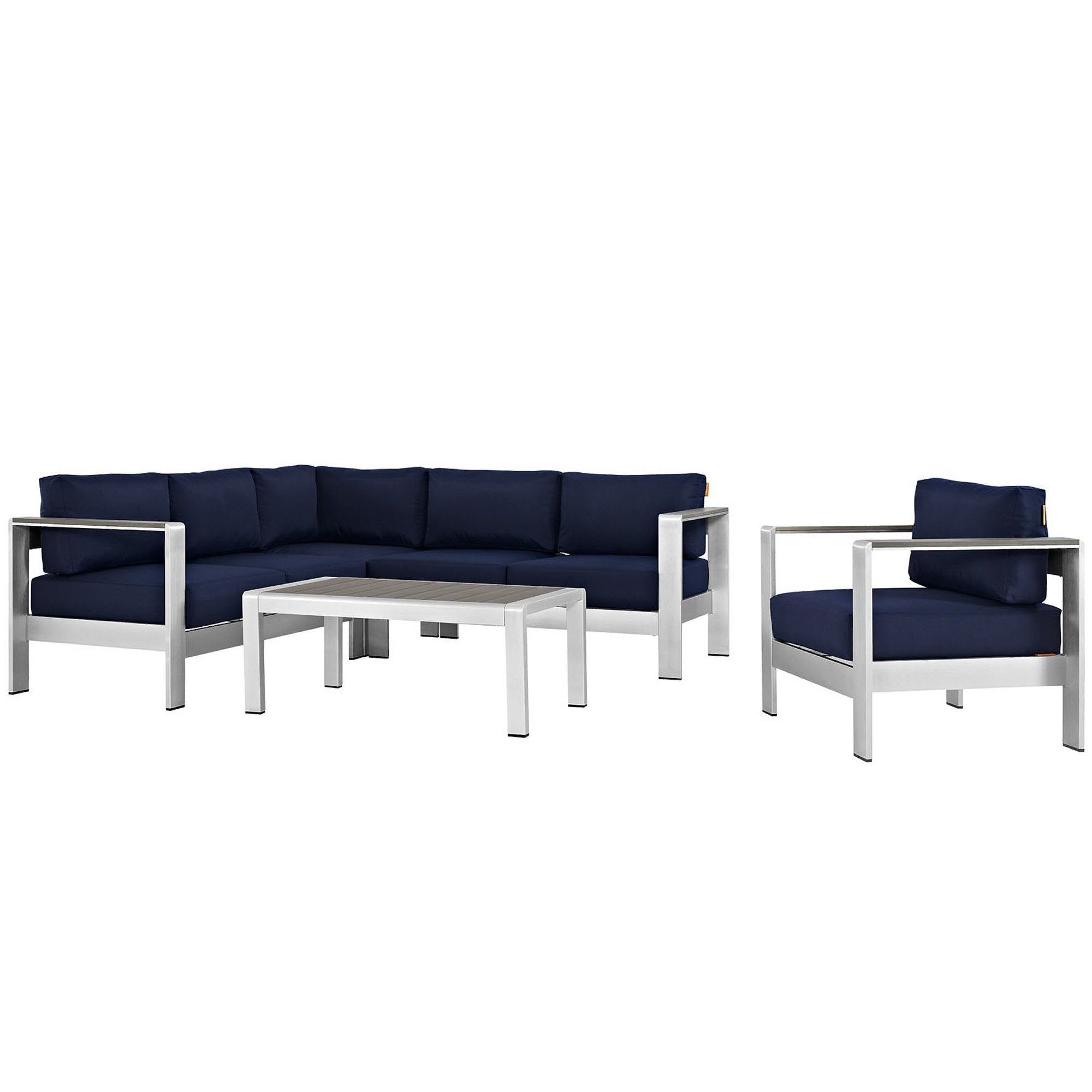 outdoor 5 Piece Outdoor Aluminum Sectional Sofa Set