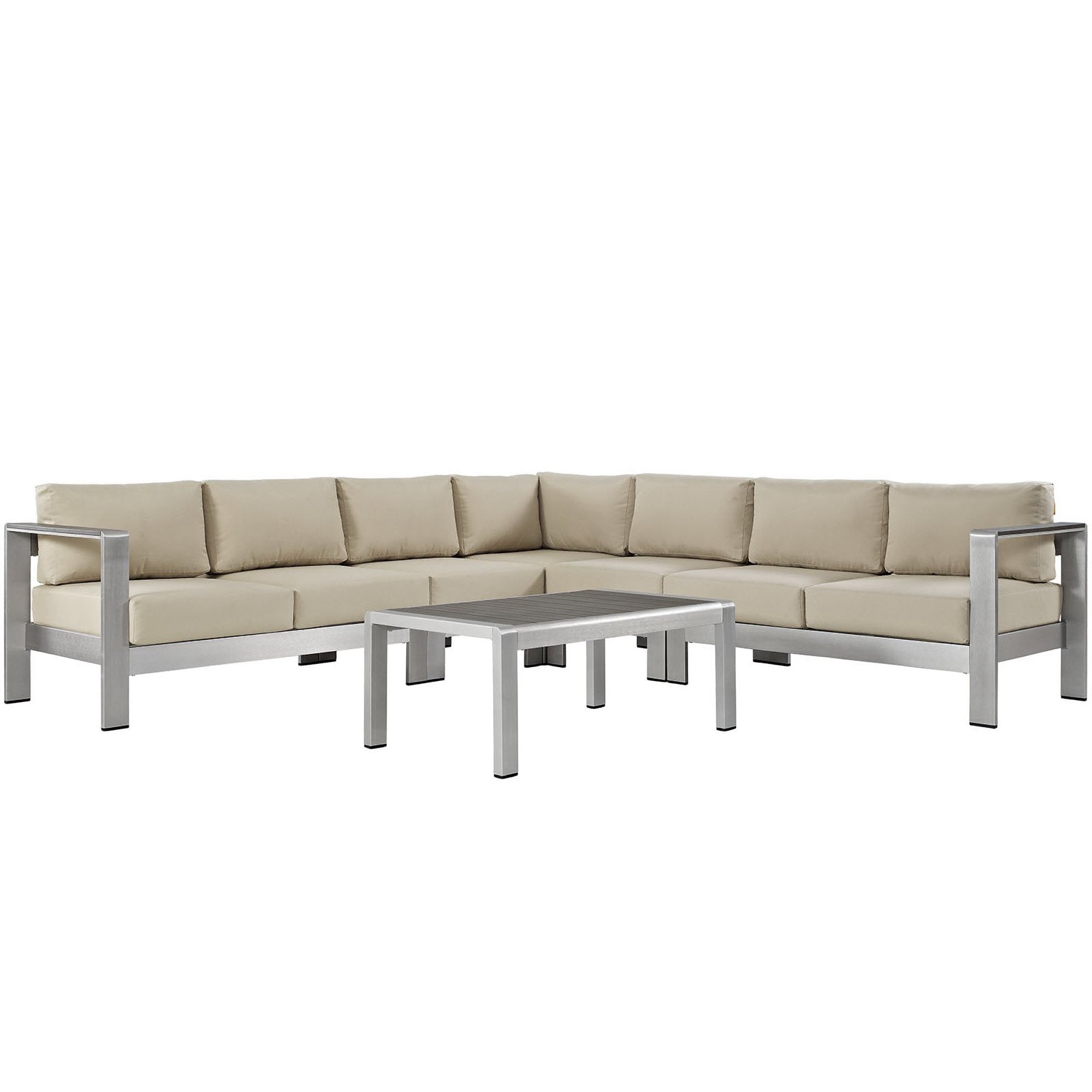 outdoor 6 Piece Outdoor Aluminum Sectional Sofa Set