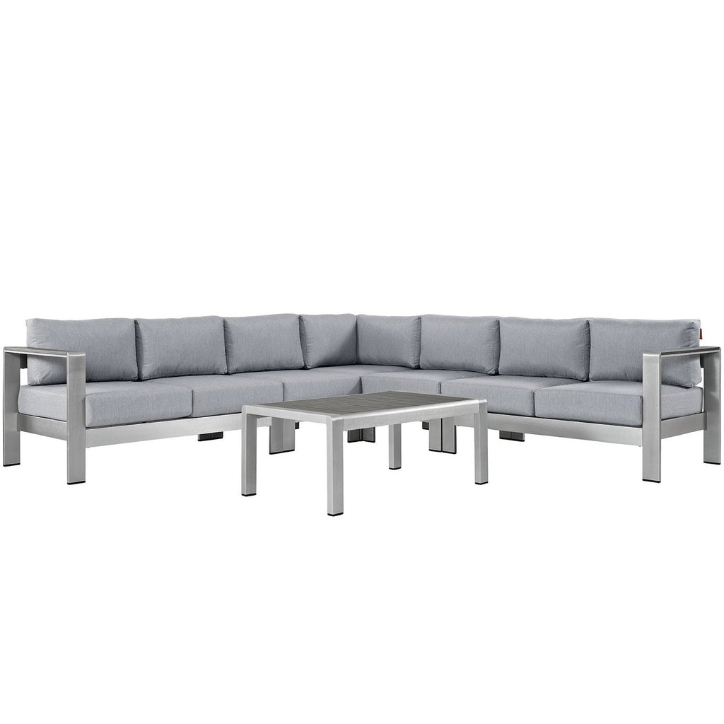 outdoor 6 Piece Outdoor Aluminum Sectional Sofa Set