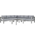 outdoor 6 Piece Outdoor Aluminum Sectional Sofa Set