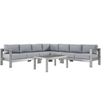 outdoor 6 Piece Outdoor Aluminum Sectional Sofa Set