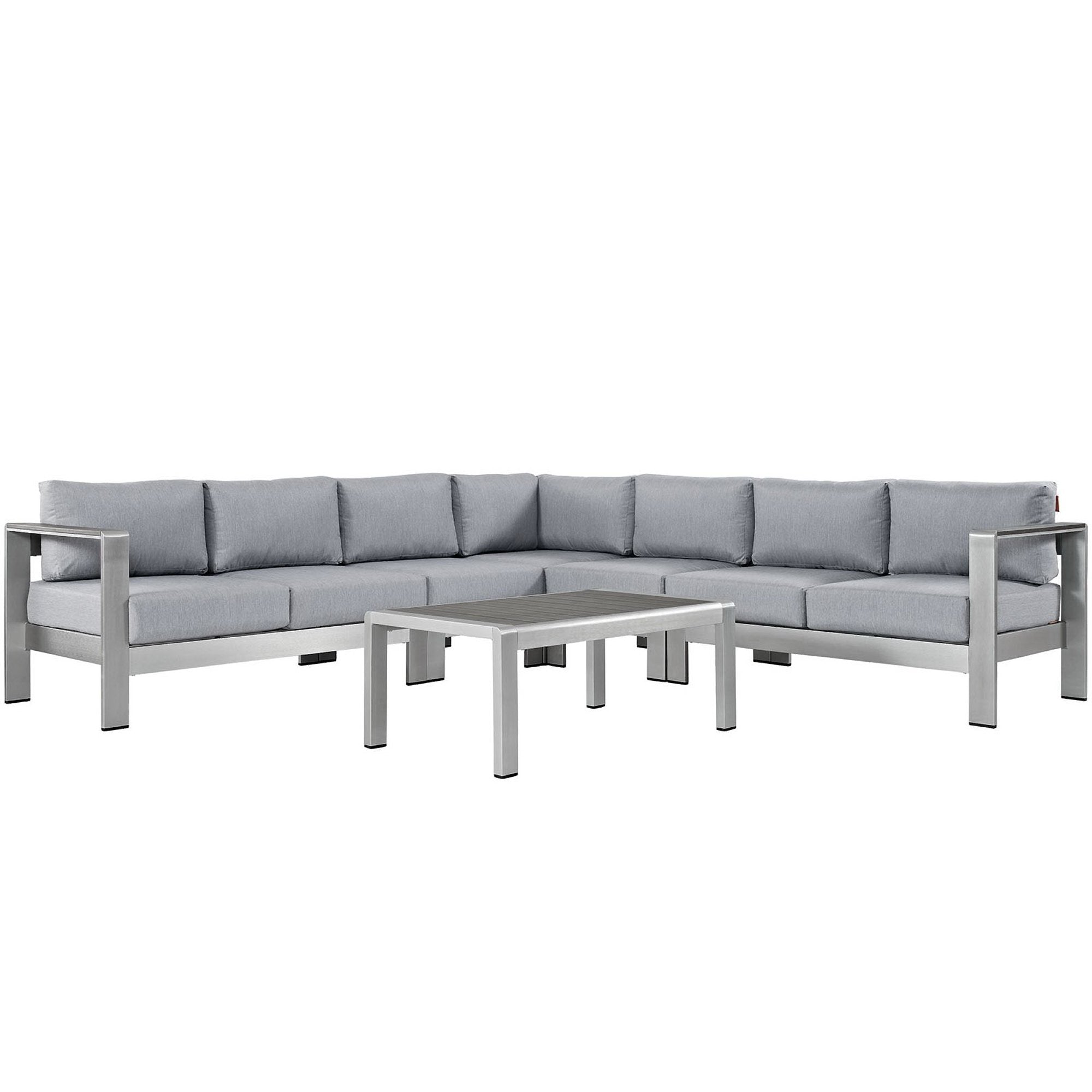 outdoor 6 Piece Outdoor Aluminum Sectional Sofa Set