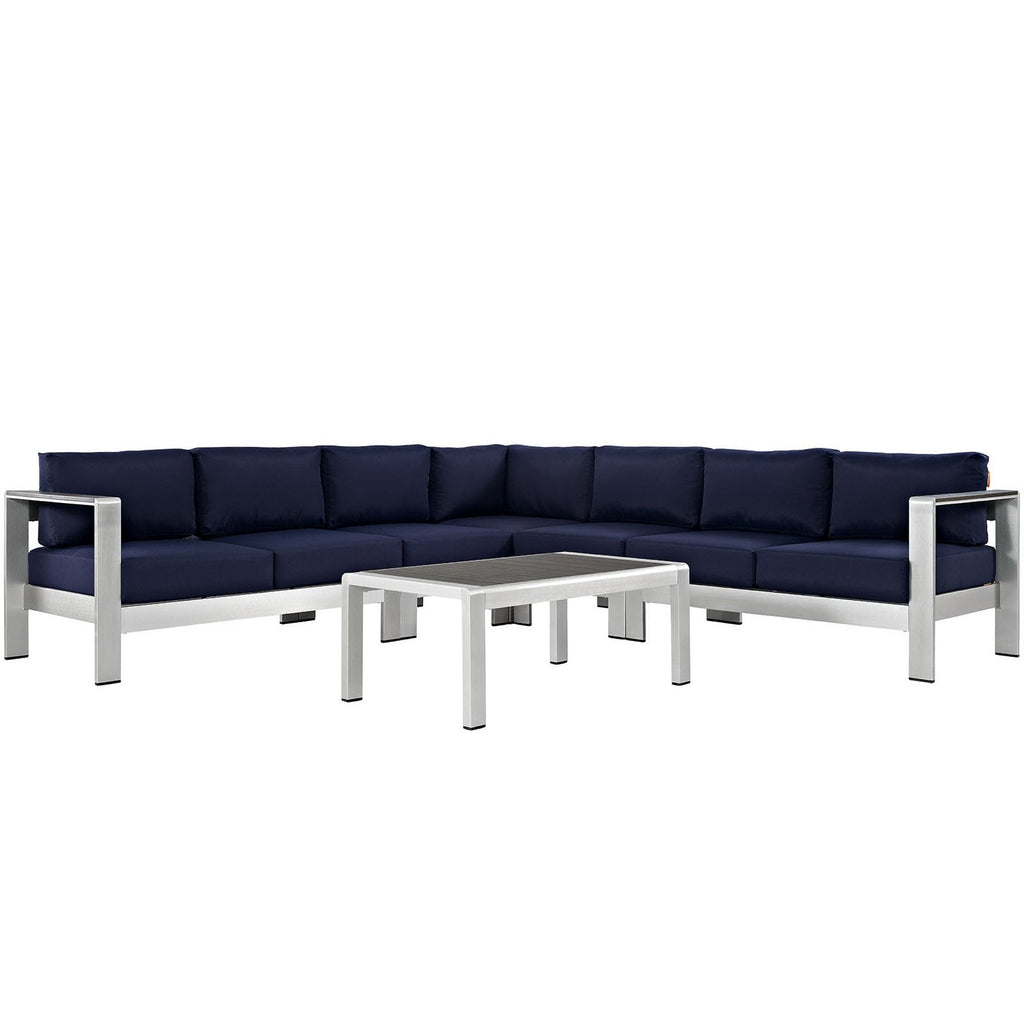 outdoor 6 Piece Outdoor Aluminum Sectional Sofa Set