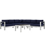 outdoor 6 Piece Outdoor Aluminum Sectional Sofa Set