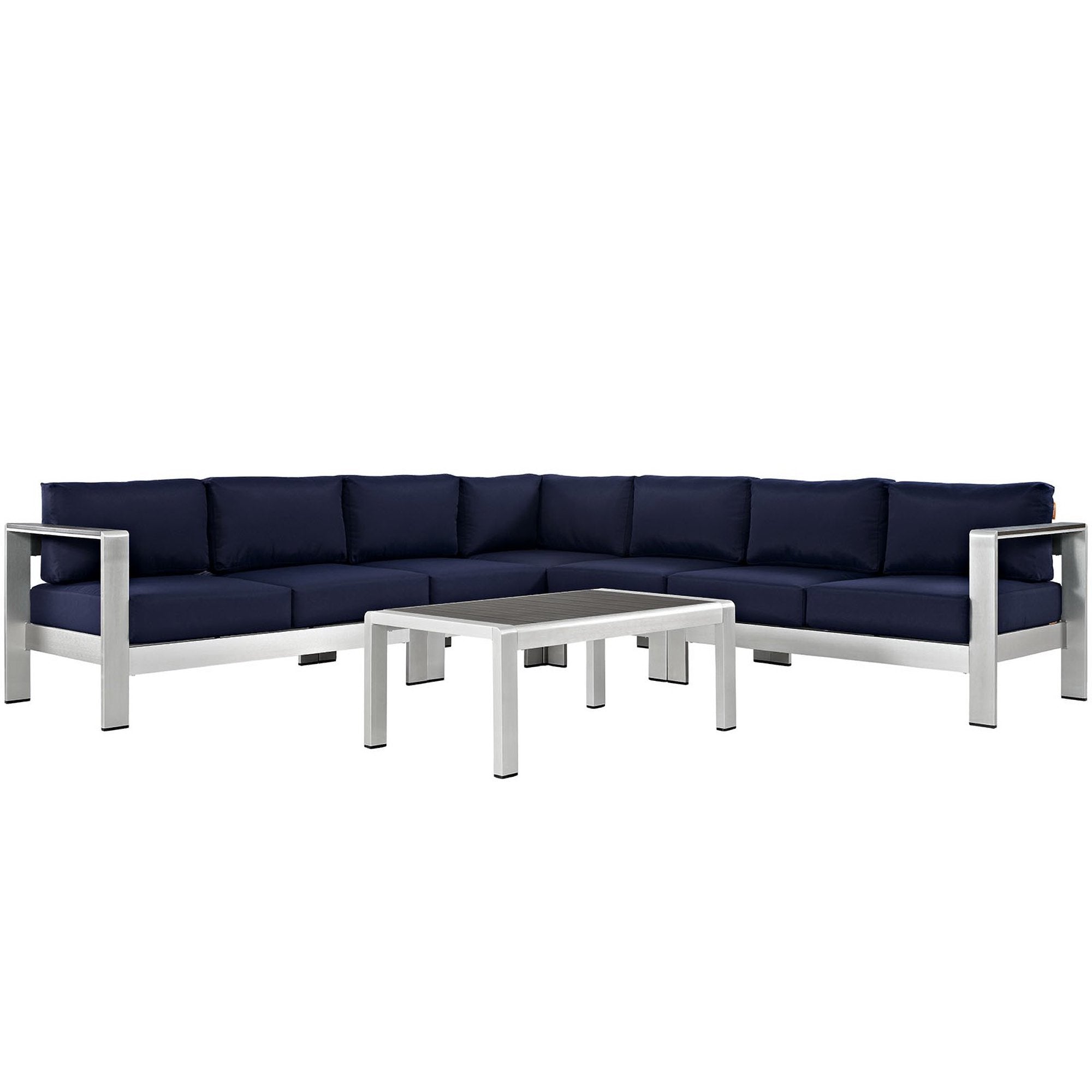 outdoor 6 Piece Outdoor Aluminum Sectional Sofa Set