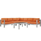outdoor 6 Piece Outdoor Aluminum Sectional Sofa Set