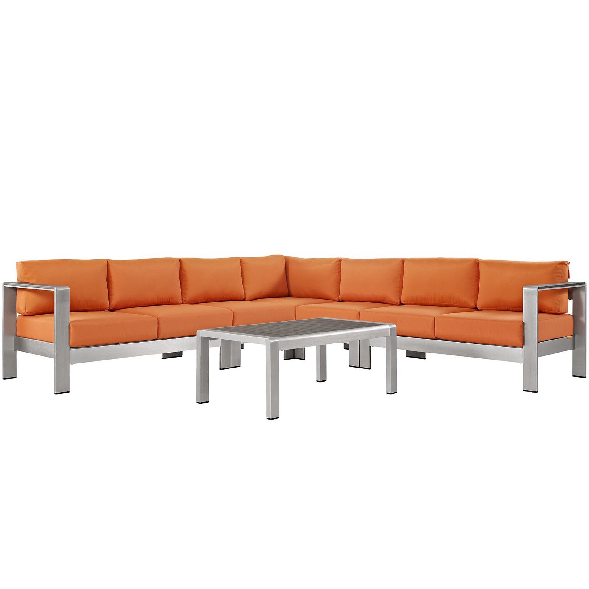 outdoor 6 Piece Outdoor Aluminum Sectional Sofa Set