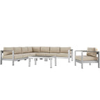 outdoor 7 Piece Outdoor Aluminum Sectional Sofa Set
