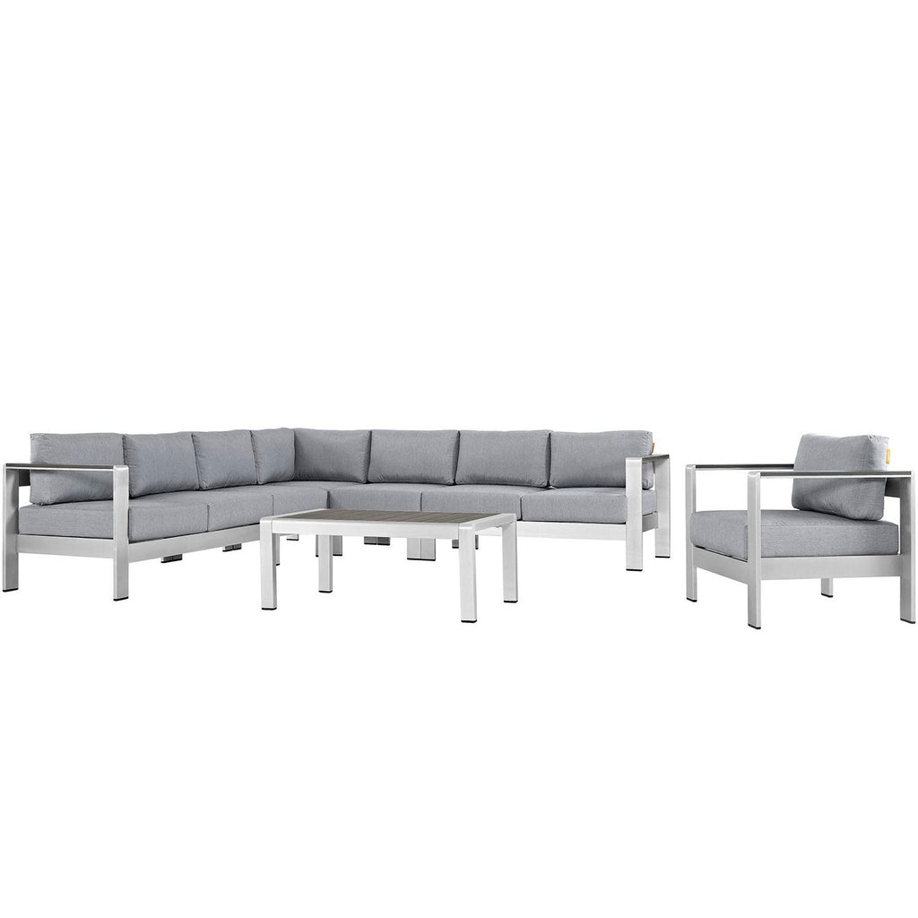 outdoor 7 Piece Outdoor Aluminum Sectional Sofa Set