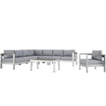 outdoor 7 Piece Outdoor Aluminum Sectional Sofa Set