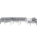 outdoor 7 Piece Outdoor Aluminum Sectional Sofa Set