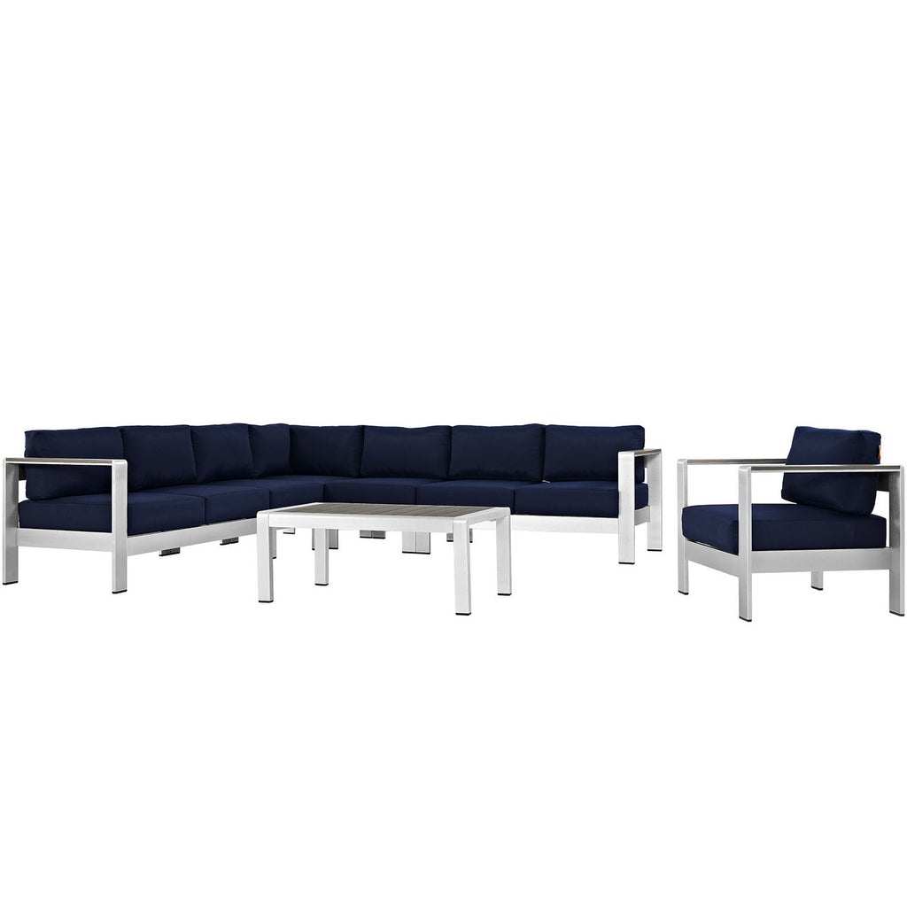 outdoor 7 Piece Outdoor Aluminum Sectional Sofa Set