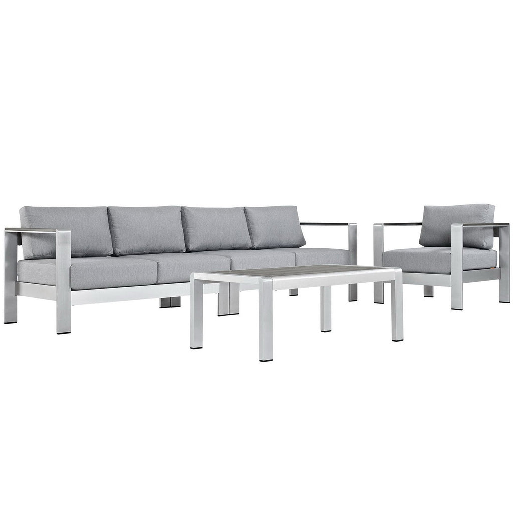 outdoor 4 Piece Outdoor Aluminum Sectional Sofa Set