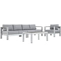 outdoor 4 Piece Outdoor Aluminum Sectional Sofa Set
