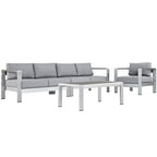 outdoor 4 Piece Outdoor Aluminum Sectional Sofa Set