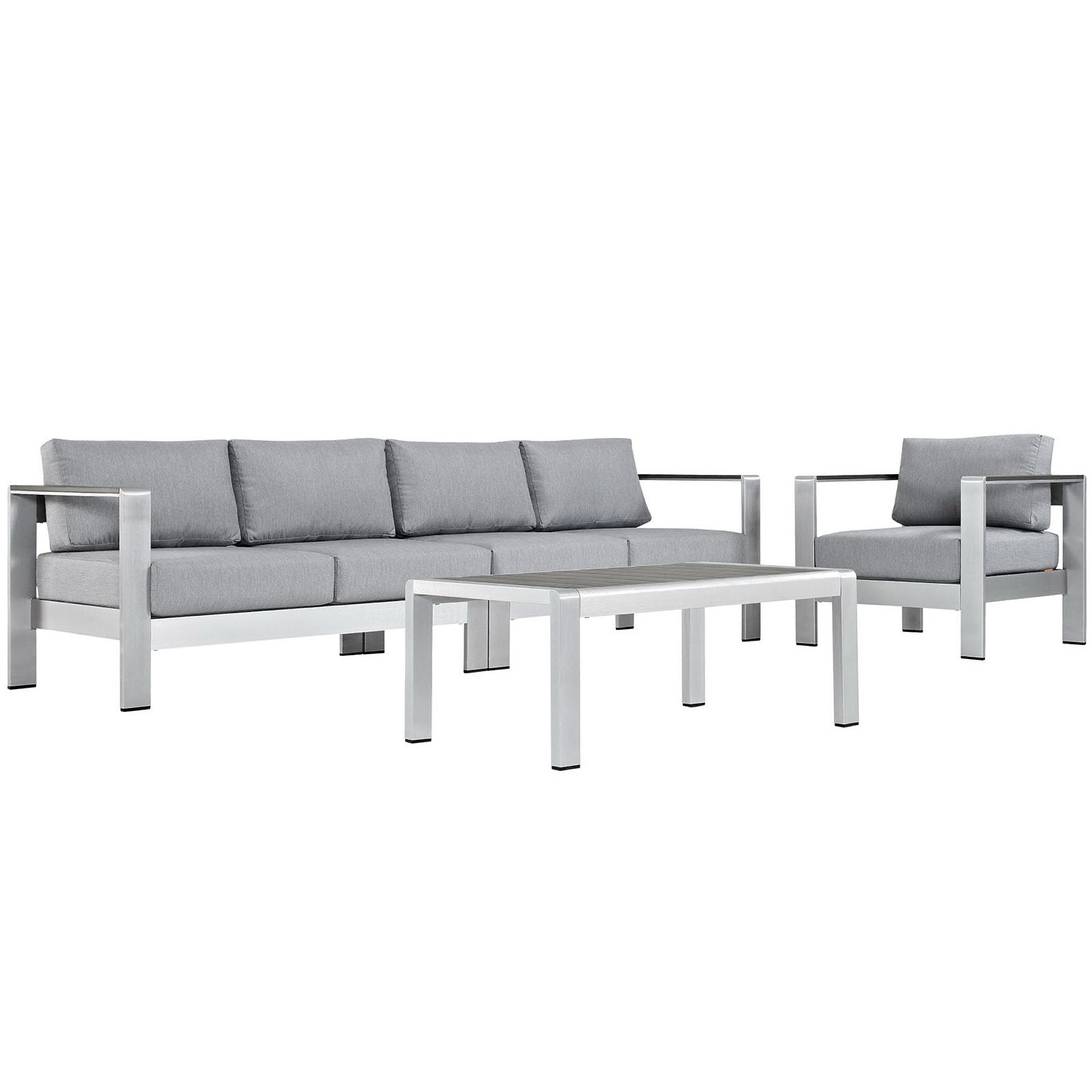 outdoor 4 Piece Outdoor Aluminum Sectional Sofa Set