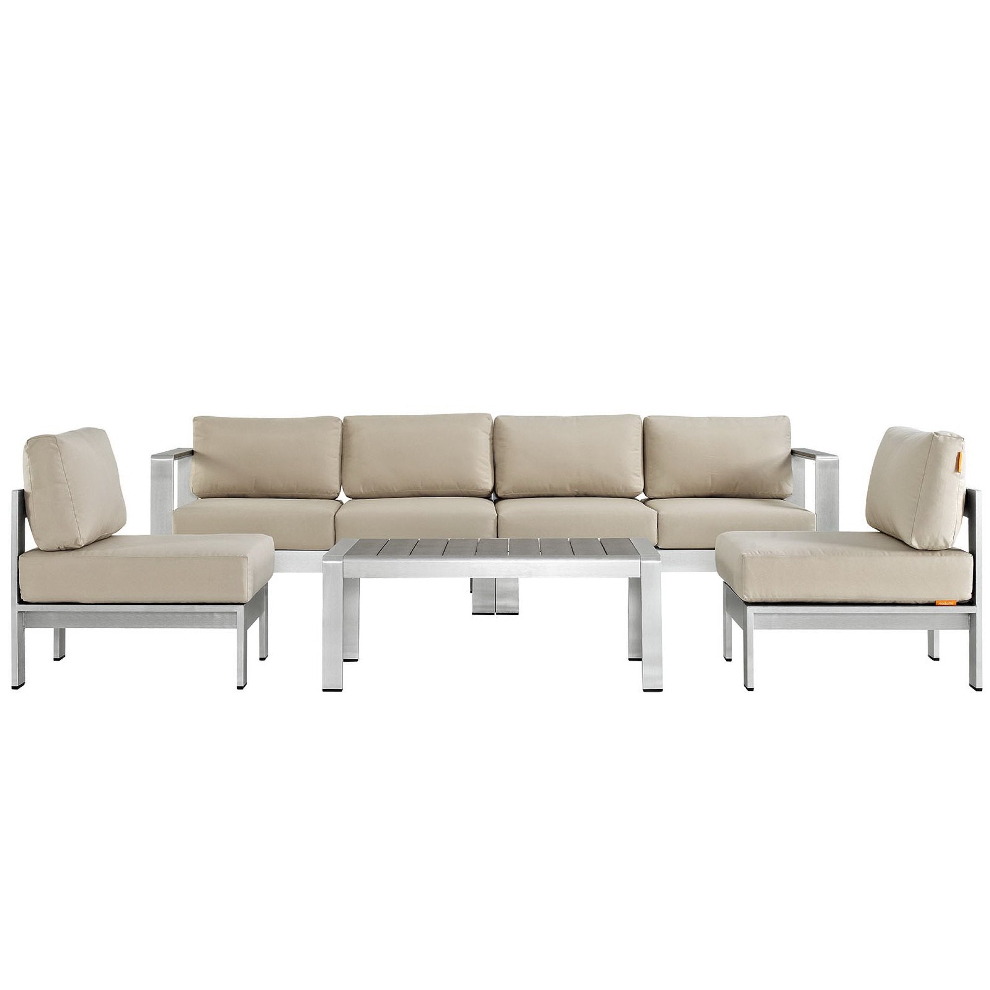outdoor 5 Piece Outdoor Aluminum Sectional Sofa Set