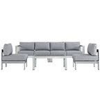 outdoor 5 Piece Outdoor Aluminum Sectional Sofa Set