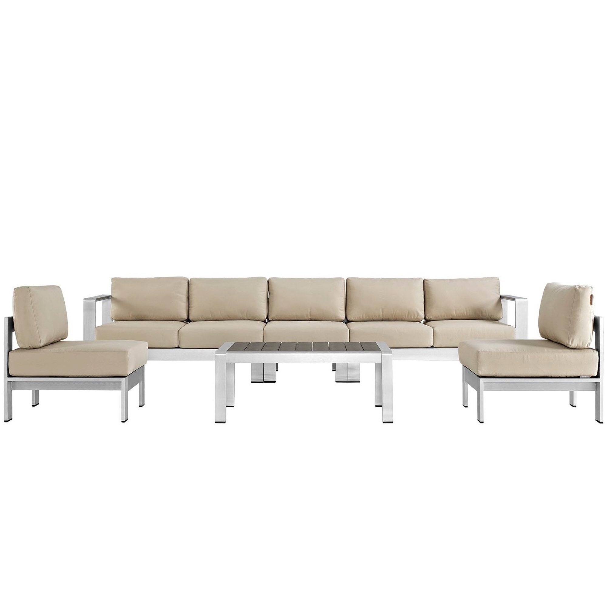 outdoor 6 Piece Outdoor Aluminum Sectional Sofa Set