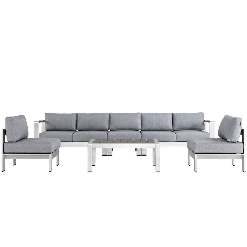 outdoor 6 Piece Outdoor Aluminum Sectional Sofa Set