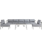 outdoor 6 Piece Outdoor Aluminum Sectional Sofa Set
