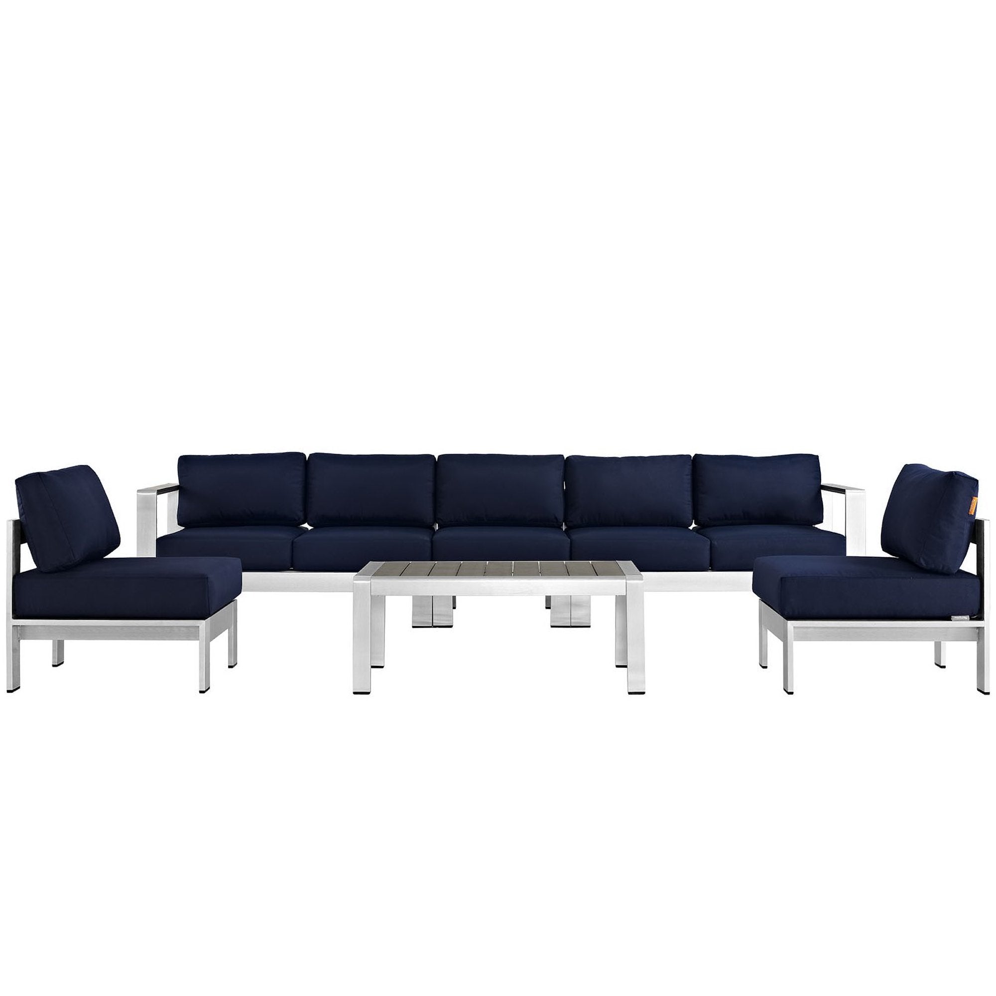 outdoor 6 Piece Outdoor Aluminum Sectional Sofa Set