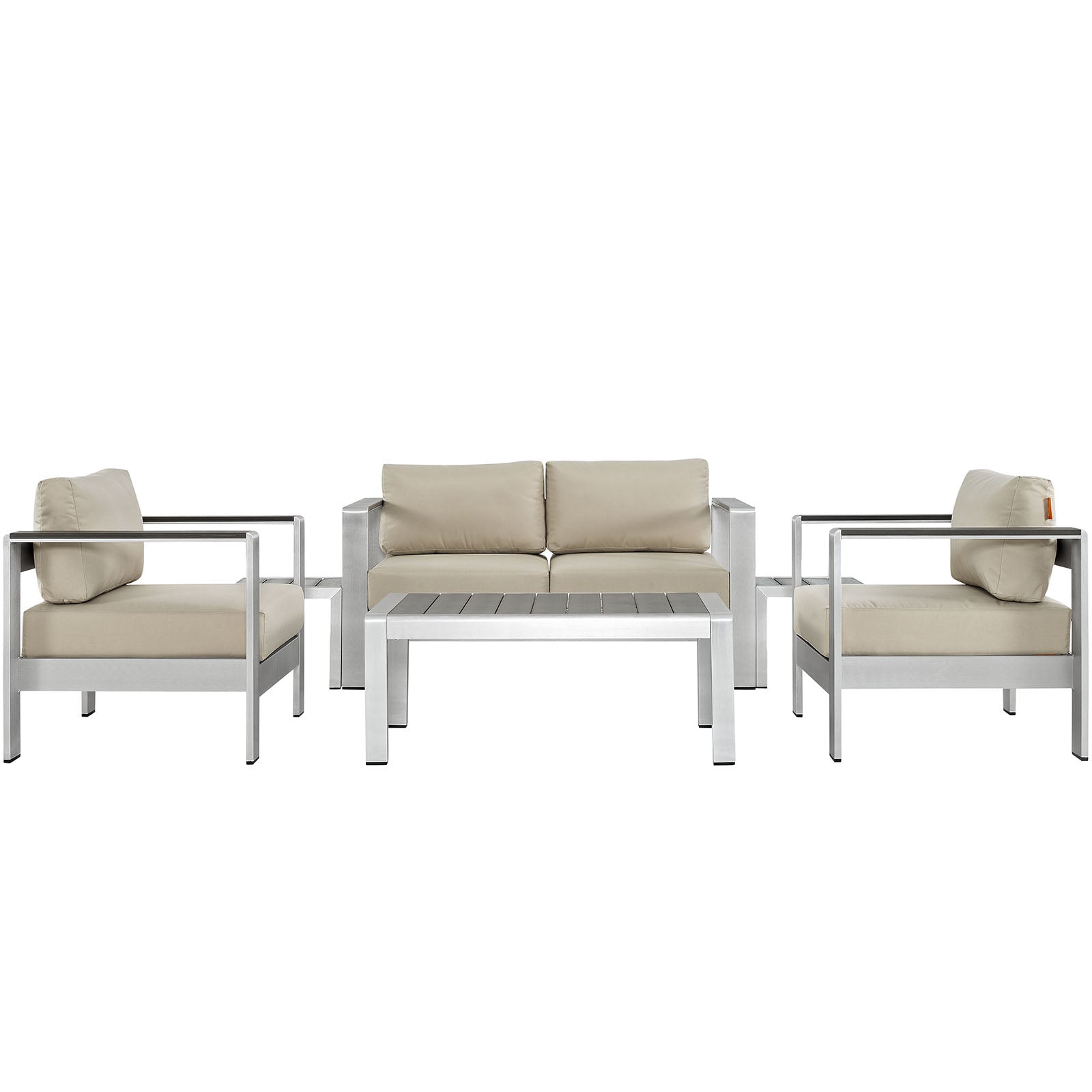 outdoor 6 Piece Outdoor Patio Aluminum Sectional Sofa Set