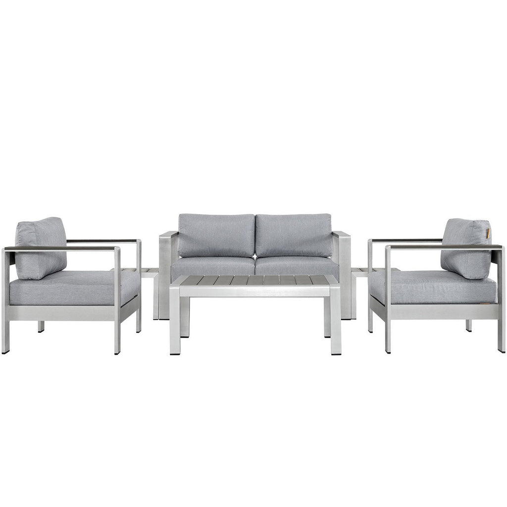 outdoor 6 Piece Outdoor Patio Aluminum Sectional Sofa Set