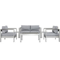 outdoor 6 Piece Outdoor Patio Aluminum Sectional Sofa Set