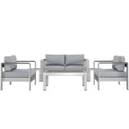 outdoor 6 Piece Outdoor Patio Aluminum Sectional Sofa Set