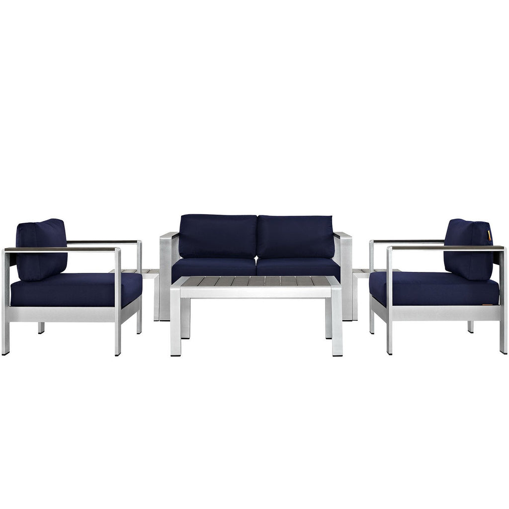 outdoor 6 Piece Outdoor Patio Aluminum Sectional Sofa Set