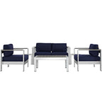 outdoor 6 Piece Outdoor Patio Aluminum Sectional Sofa Set
