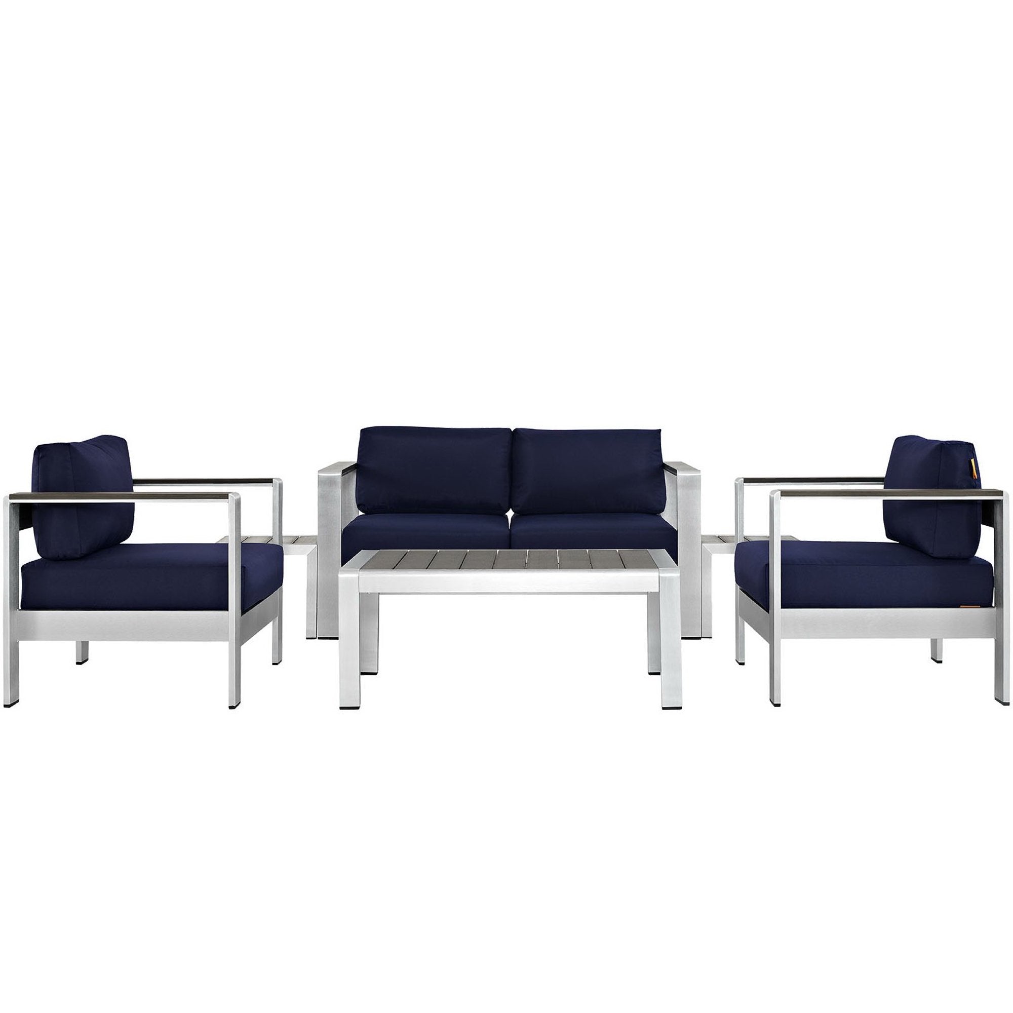 outdoor 6 Piece Outdoor Patio Aluminum Sectional Sofa Set