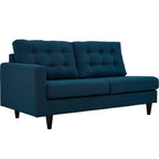Empress Left-Facing Upholstered Fabric Loveseat - EEI-2589-AZU