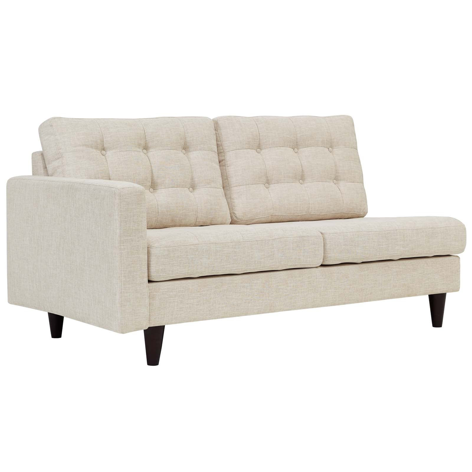 Empress 2 Piece Upholstered Fabric Left Facing Bumper Sectional