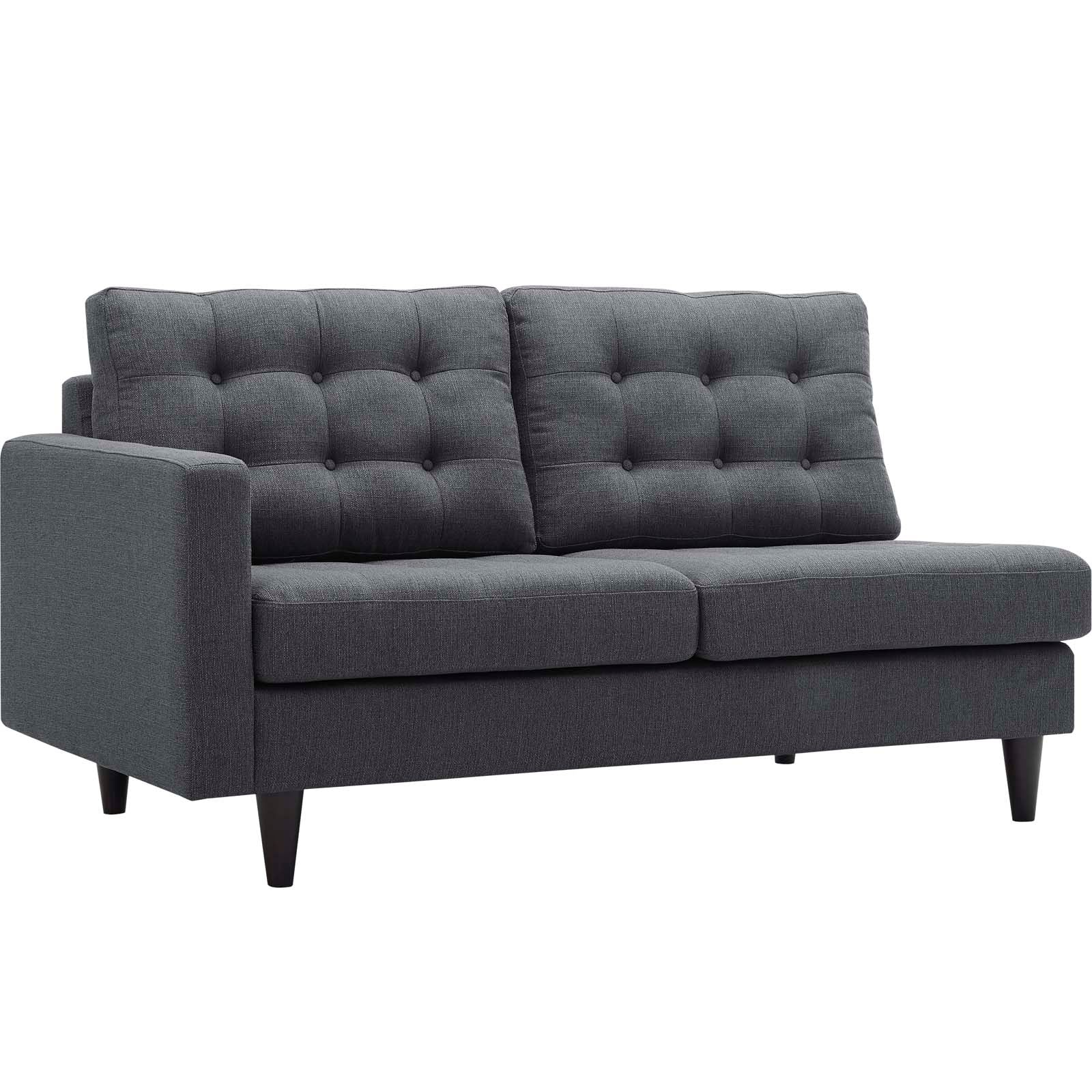 Empress Left-Facing Upholstered Fabric Loveseat - EEI-2589-DOR
