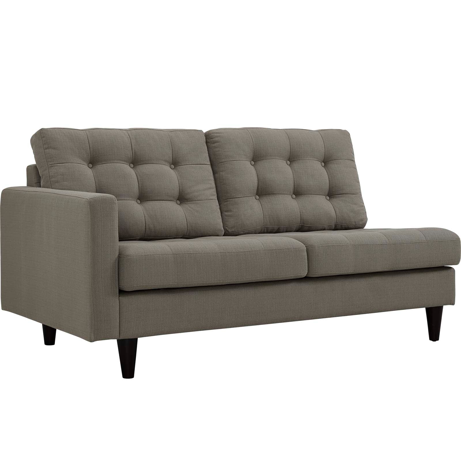 Empress Left-Facing Upholstered Fabric Loveseat - EEI-2589-GRA