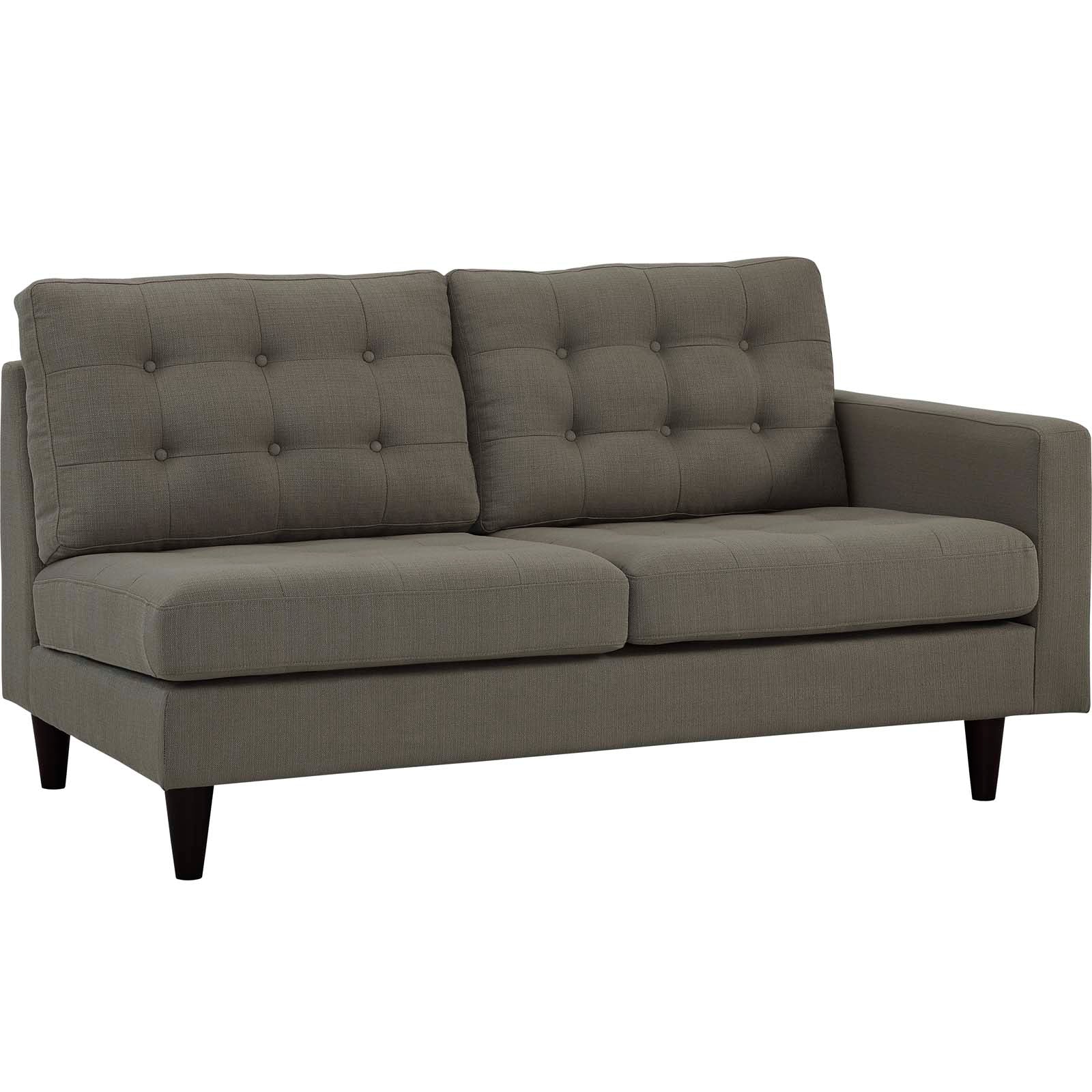 Empress Right-Facing Upholstered Fabric Loveseat - EEI-2595-GRA