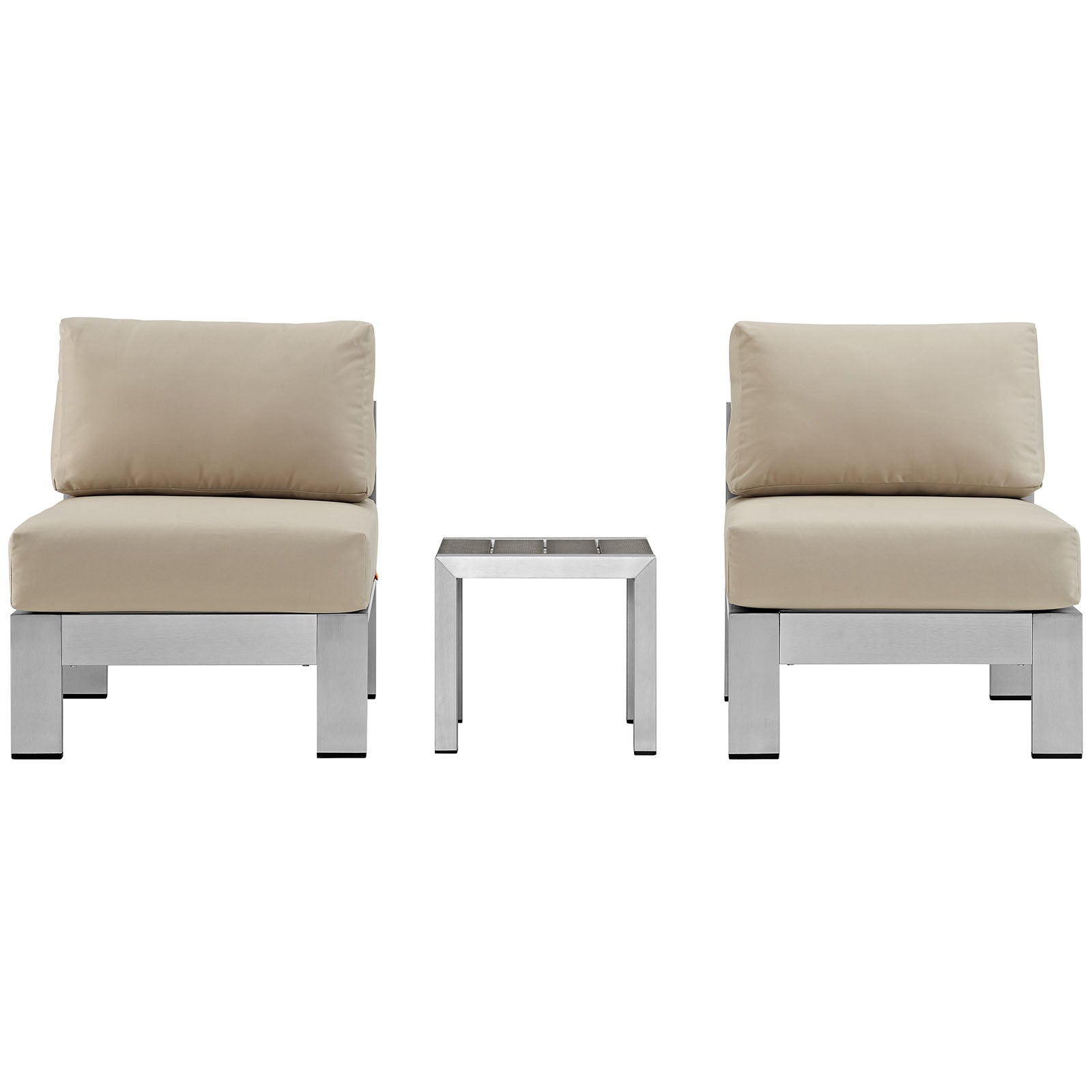 outdoor 3 Piece Outdoor Patio Aluminum Sectional Sofa Set