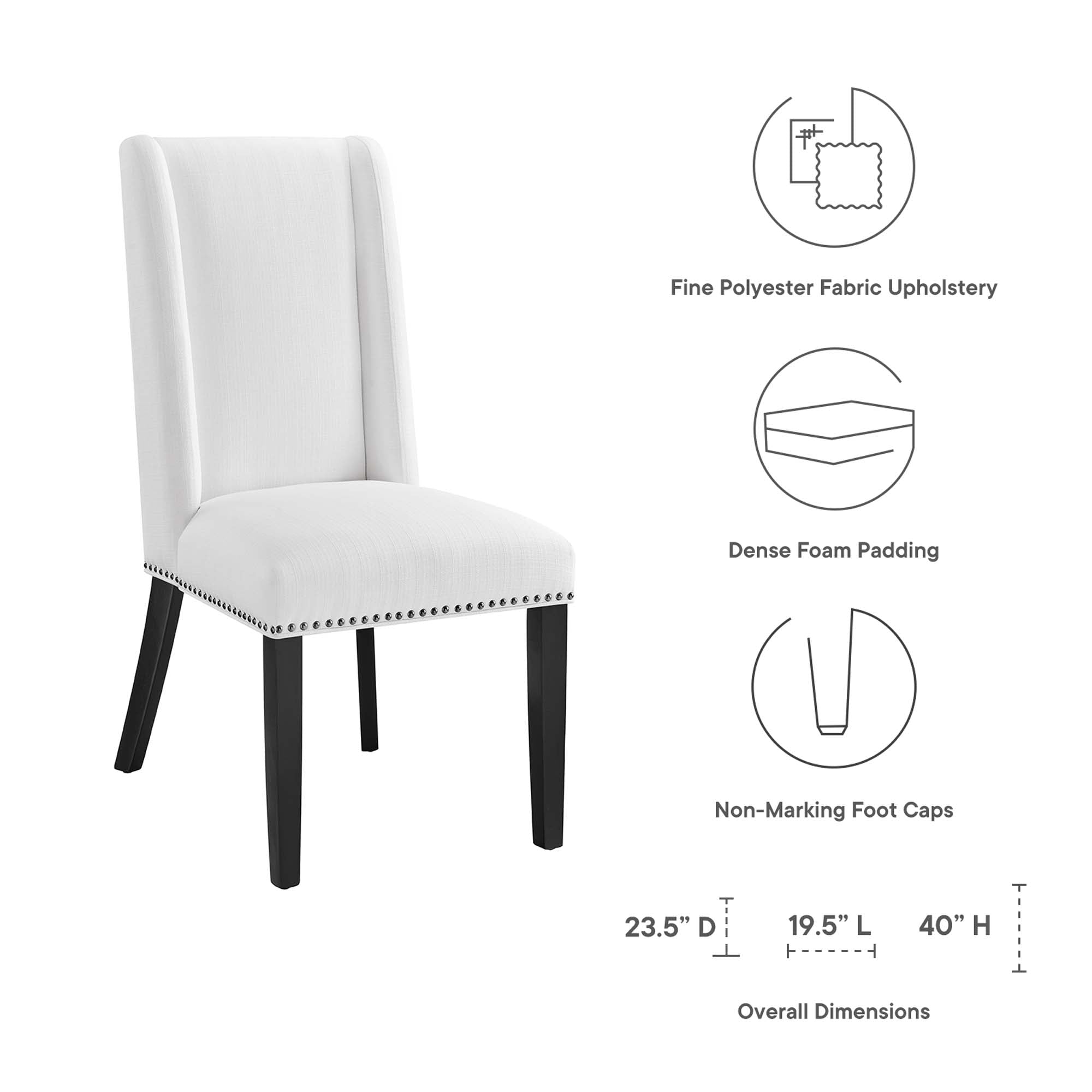 Baron Fabric Dining Chair Set of 2