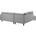 Empress 2 Piece Upholstered Fabric Left Facing Bumper Sectional