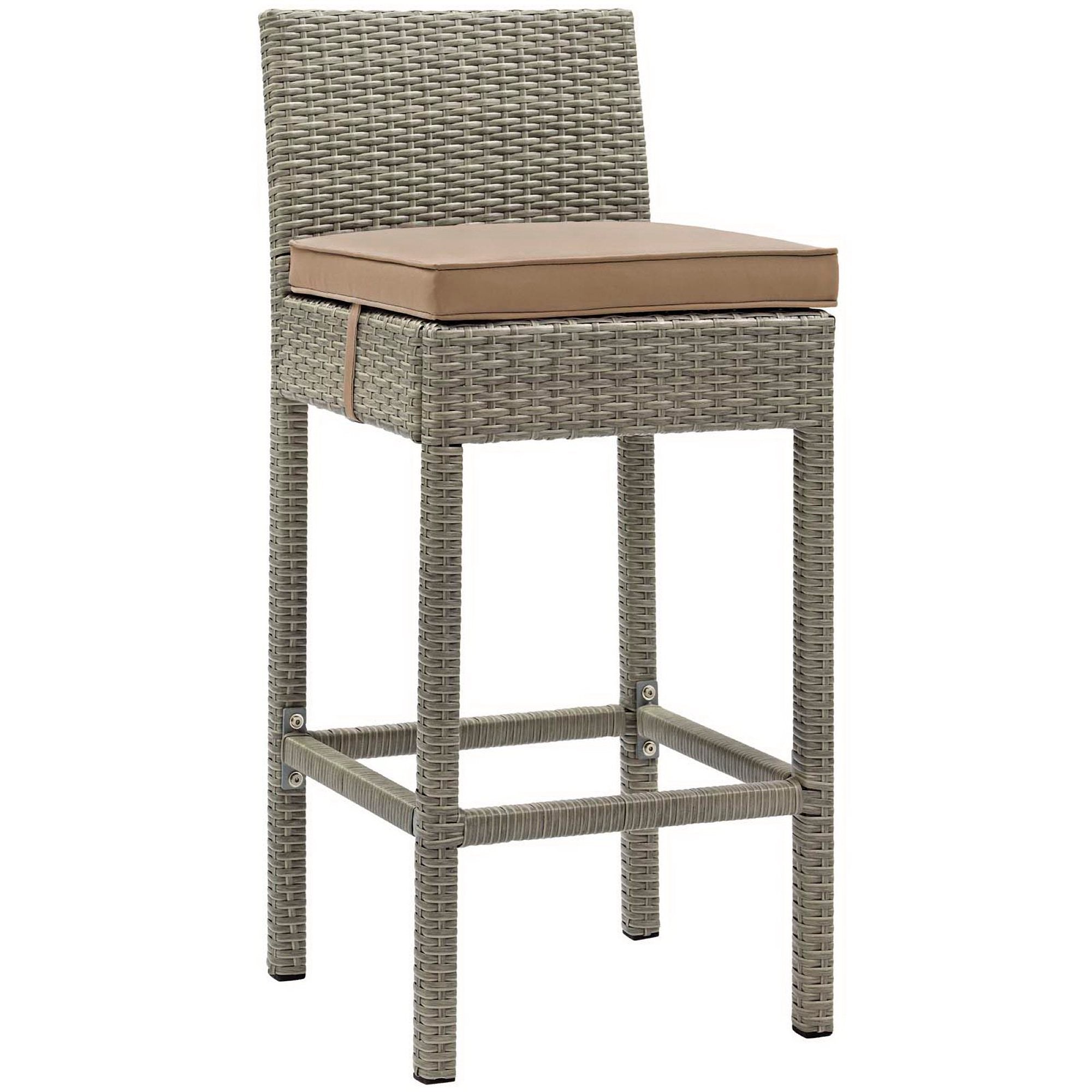 Conduit Outdoor Wicker Rattan Bar Stool