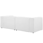 Mingle 2 Piece Upholstered Fabric Sectional Sofa Set