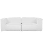 Mingle 2 Piece Upholstered Fabric Sectional Sofa Set