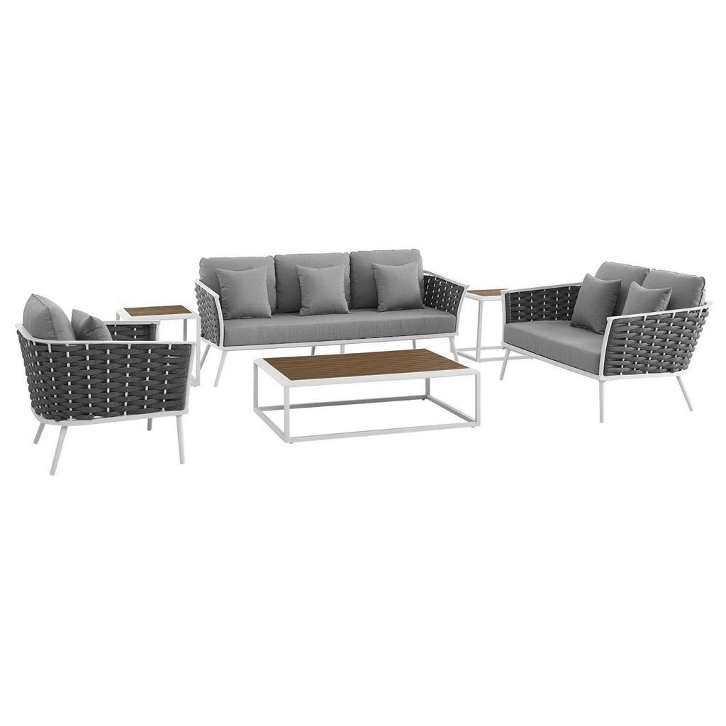 outdoor 6 Piece Outdoor Aluminum Sectional Sofa Set