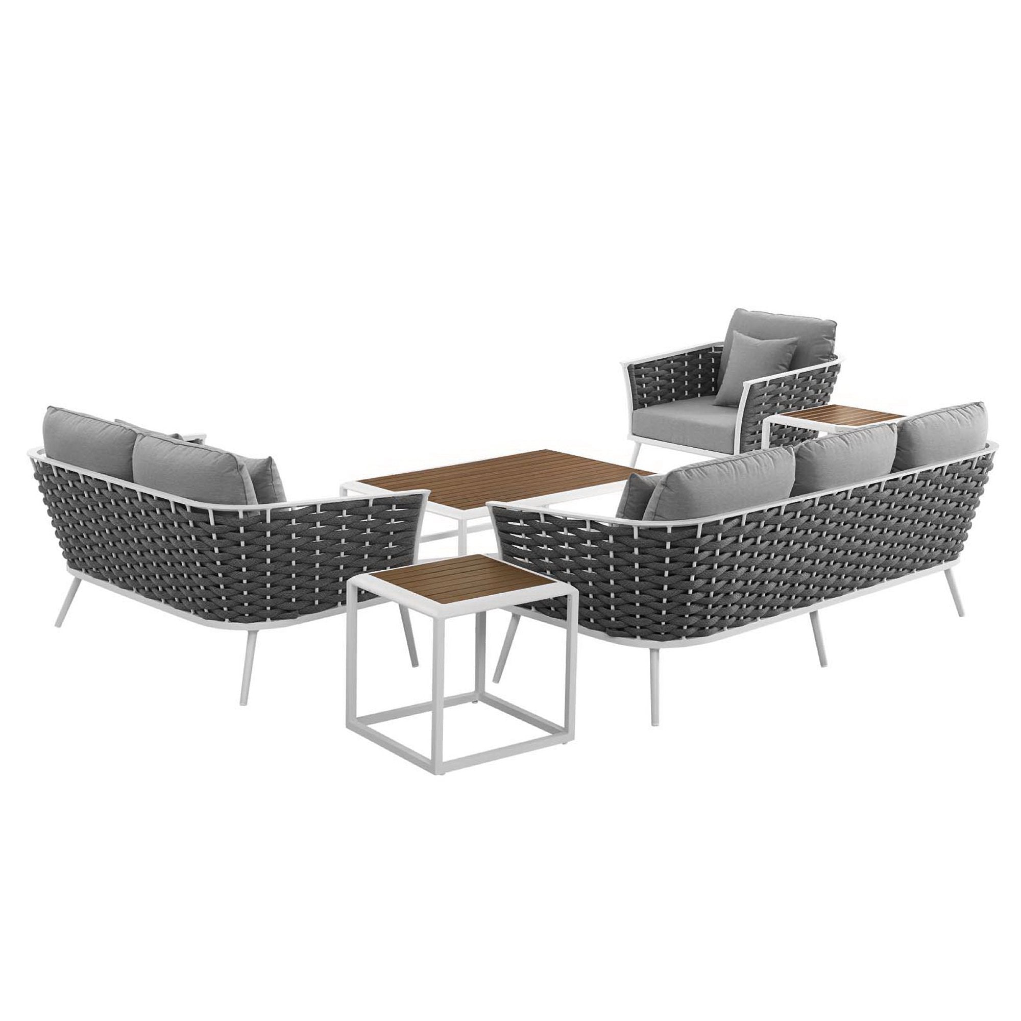 outdoor 6 Piece Outdoor Aluminum Sectional Sofa Set