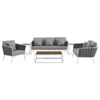 outdoor 6 Piece Outdoor Aluminum Sectional Sofa Set