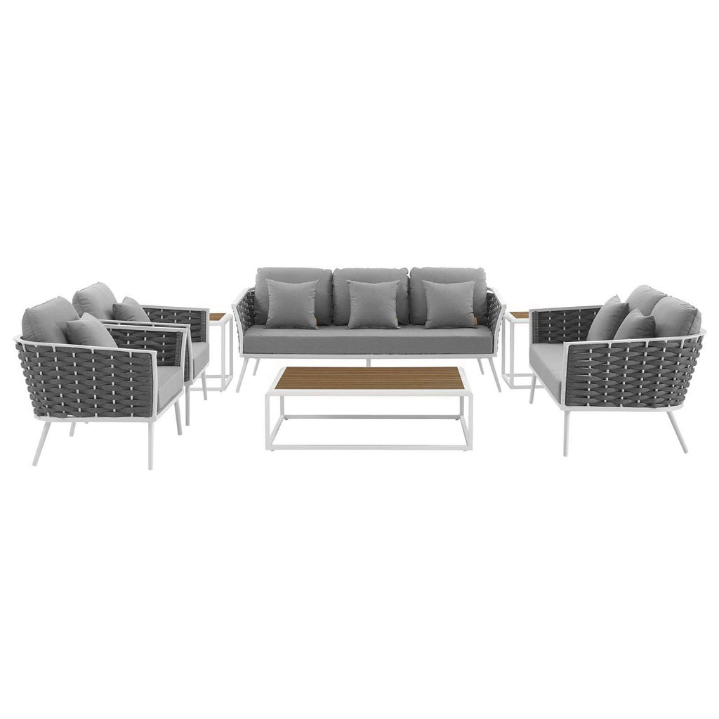 outdoor 7 Piece Outdoor Aluminum Sectional Sofa Set