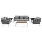 outdoor 7 Piece Outdoor Aluminum Sectional Sofa Set