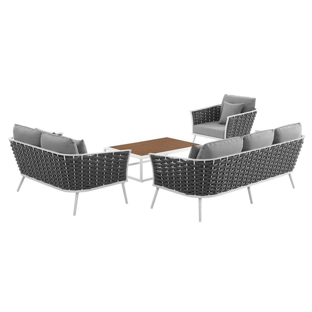 outdoor 4 Piece Outdoor Aluminum Sectional Sofa Set